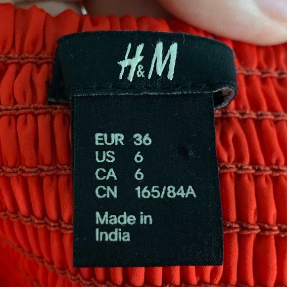 H&M Women’s Reddish Orange Spaghetti Strap Dress Size 0 (GUC) - Picture 12 of 16